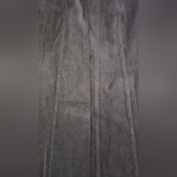 DEL MOD Al Cantara Vintage Navy Faux suede Long trench/dress coat.Size S/M - Picture 5 of 13